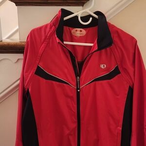 Men's L Elite Barrier Red & Black Cycling Convertible Jacket Vest